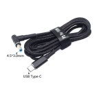 Cble de charge usb type - c pd, 45w, 65w, 90w, 100w, convertisseur de prise usb c vers adaptateur d'alimentat ...