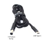 Cble de charge usb type - c pd, 45w, 65w, 90w, 100w, convertisseur de prise usb c vers adaptateur d'alimentat ...