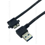 C�ble de chargement de donn�es usb3. 0 a m�le � micro b m�le, adaptateur de c�ble usb 3. 0 � angle droit ...