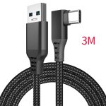 Cble de chargement pour oculus quest 1 / 2 link vr, cble de transfert de donnes usb 3. 0 type c vers ...