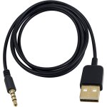 Cble de chargeur 3, 5 mm, cble de charge plaqu or 4 ples 3, 5 mm mle vers usb 2. 0 mle pour shuffle, ...