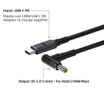 Câble de chargeur universel pour ordinateur portable, usb c pd vers dc, 65w 90w 140w, pour asus dell ... Câble de chargeur universel pour ordinateur portable, usb c pd vers dc, 65w 90w 140w, pour asus dell ...