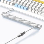 Cble de clavier spiral custom et enrouleur de cble d'aviateur mtal set - cble d'aviateur  tige ...