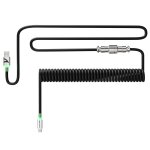 C�ble de clavier spiral� avec eclairage rgb, pro usb - c c�ble pour clavier m�canique 8khz, type - c ...
