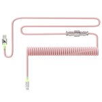 C�ble de clavier spiral� avec eclairage rgb, pro usb - c c�ble pour clavier m�canique 8khz, type - c ...