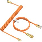 C�ble de clavier spiral�, pro customized usb c c�ble pour clavier m�canique, clavier de jeu c�ble, type ...