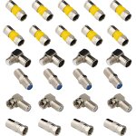 Cble coaxial adaptateur kit, compression de connecteurs (10pcs) fc - 026 - adaptateur (4pcs) fc - 020 ...