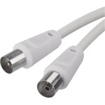 Cble coaxial d'antenne tv 7, 5 m cble coaxial pour tv numrique, tv, rcepteur, satellite, double blindage, ...