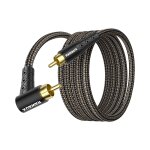Cble coaxial audio cable subwoofer  90 degrs rca mle vers mle plaqu or cble rca numrique  angle ...
