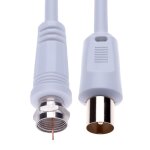 C�ble coaxial f - plug vers rf m - plug pour satellite sat freesat sky virgin bt tv hdtv dvb dvd radio ...