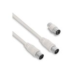 C�ble coaxial metronic c�ble tv coaxial 9, 52 mm m�le / fem 2 m