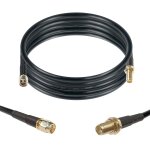 Cble coaxial rg58 de 2 m, 50 ohms,  faible perte sma mle vers sma femelle pour 5g, 4g + lte, wi - ...