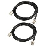 Câble coaxial rg58 avec connecteurs bnc mâle à mâle, 50 ohm, 6 ft, 2 pièces Câble coaxial rg58 avec connecteurs bnc mâle à mâle, 50 ohm, 6 ft, 2 pièces