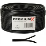 Câble coaxial satellite 20 m 90 db twin mini 2 x 4 mm extra fin noir câble d'antenne double blindage ... Câble coaxial satellite 20 m 90 db twin mini 2 x 4 mm extra fin noir câble d'antenne double blindage ...