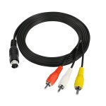 Cble composite din 9 broches vers rca audio vido - prise mle 9 broches vers 3 rca mles - cble de ...