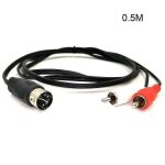Câble de connecteur audio convertisseur din mâle 5 broches vers 2 rca mâles (0, 5 m) Câble de connecteur audio convertisseur din mâle 5 broches vers 2 rca mâles (0, 5 m)
