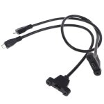 Cble connecteur micro usb 2. 0 mle vers usb 2. 0 b femelle avec trou de montage sur panneau 30cm 50cm ...
