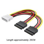 Câble de connecteur séparateur de disque dur d'alimentation, 4 broches ide molex vers 2 sata / sata 15 ... Câble de connecteur séparateur de disque dur d'alimentation, 4 broches ide molex vers 2 sata / sata 15 ...
