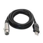 Cble de connexion usb vers xlr femelle, 2. 8 mtres, ligne de conversion pour microphone, ordinateur ...