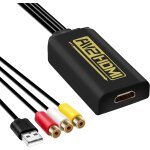 Câble convertisseur 3 rca vers hdmi, câble av vers hdmi avec câble d'alimentation usb audio video upscaler ... Câble convertisseur 3 rca vers hdmi, câble av vers hdmi avec câble d'alimentation usb audio video upscaler ...