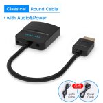 Cble convertisseur adaptateur hdmi vers vga vention audio vido analogique avec interface micro usbaux ...