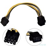 Cble de convertisseur d'alimentation pci express mle, 6 broches vers 8 broches, carte graphique cpu, ...