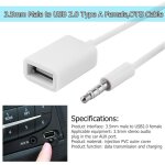 Cble convertisseur otg mle vers usb 3. 5 type a femelle, cble adaptateur, prise audio stro, 2. 0mm, ...