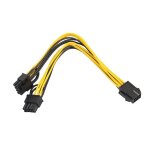 Câble de convertisseur de puissance pci express, 8 broches à double 8 (6 + 2) broches, pour carte vidéo ... Câble de convertisseur de puissance pci express, 8 broches à double 8 (6 + 2) broches, pour carte vidéo ...