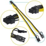 Câble de convertisseur de puissance pci express, 8 broches à double 8 (6 + 2) broches, pour carte vidéo ... Câble de convertisseur de puissance pci express, 8 broches à double 8 (6 + 2) broches, pour carte vidéo ...