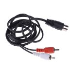 Câble convertisseur a / v, 1. 5m, 5 broches din mâle vers 2rca mâle, pour vidéo tv, pour console c16, ... Câble convertisseur a / v, 1. 5m, 5 broches din mâle vers 2rca mâle, pour vidéo tv, pour console c16, ...