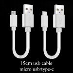 C�ble court de 15cm pour charge rapide et synchronisation, adaptateur pour iphone, samsung, huawei pour ...