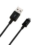 C�ble data noir 1, 5m connecteur usb 2. 0 m�le / micro usb m�le, synchro transfert de donn�es recharge ...