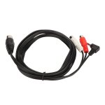 Cable din 5 broches male vers 2 rca femelles et 3, 5 mm, cable de connexion audio stereo plug and play ...