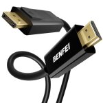C�ble displayport vers hdmi, adaptateur displayport vers hdmi m�le vers m�le cordon plaqu� or pour lenovo, ...