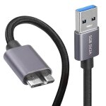 Cble de disque dur usb micro usb 3. 0 en nylon cble usb 3. 0 a vers micro b cble de disque dur externe ...