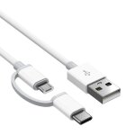 Câble de données 3a 2 en 1, adaptateur de données micro usb type c pour téléphone portable, câble de ... Câble de données 3a 2 en 1, adaptateur de données micro usb type c pour téléphone portable, câble de ...