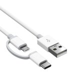 Câble de données 3a 2 en 1, adaptateur de données micro usb type c pour téléphone portable, câble de ... Câble de données 3a 2 en 1, adaptateur de données micro usb type c pour téléphone portable, câble de ...