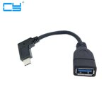 C�ble de donn�es otg � angle droit 90 degr�s, usb usb c, type c m�le vers femelle, pour tablette macbook ...