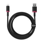 Cble de donnes usb vers lightning, 2, 4 a, 2 m - baseus dura (p10377801u01 - 03) - noir