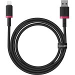 C�ble de donn�es usb vers lightning, 2, 4a, 1m - baseus dura (p1037780101u01 - 01) - rouge / noir