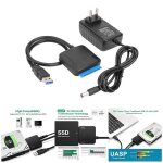 C�ble de donn�es usb vers sata, c�ble adaptateur pour disque dur sata 2. 5 / 3. 5 pouces