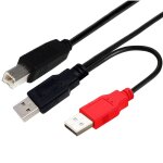 Cble de donnes de type y pour imprimante  disque dur mobile 0. 8m double tte usb - b usb 2. 0 micro ...