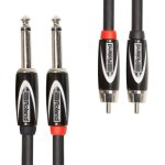 C�ble double d'interconnexion gamme black - connecteurs jack 1 / 4 de pouce vers rca, 3 m - rcc - 10 ...