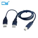 C�ble double usb 2. 0 m�le vers standard b m�le y de 80cm pour imprimante, scanner et disque dur externe ...