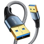 C�ble double usb 3. 0 [0, 5m], cable usb a vers usb a 5gbps pour refroidir les ordinateurs portables, ...