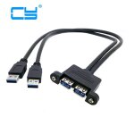 C�ble double usb 3. 0 am m�le vers af femelle avec vis, cordon d'extension usb 3. 0 m�le vers femelle, ...