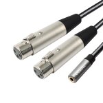 Cble double xlr jack, trs 3, 5mm jack stro femelle vers 2 - xlr 3 broches femelle, cbles pour microphone ...
