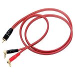 Cble d'enceinte fiche banane vers rca, cble d'enceinte rca mle vers fiches banane (2 bananes) 4n ofc ...