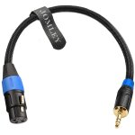 C�ble equilibr� xlr vers 3, 5 mm, adaptateur femelle � mini jack st�r�o pour microphone � condensateur ...