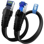 Cble ethernet 15m, cat 8 40gbps 2000mhz haute vitesse cble de rseau, long rj45 gigabit cble internet, ...